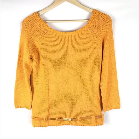 Escada Sweaters - Escada Scoop Neck Sweater Blouse Belted Size 38